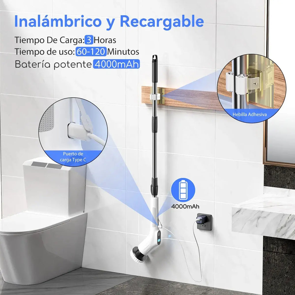 SpinClean Pro – Cepillo Eléctrico MultiSuperficie