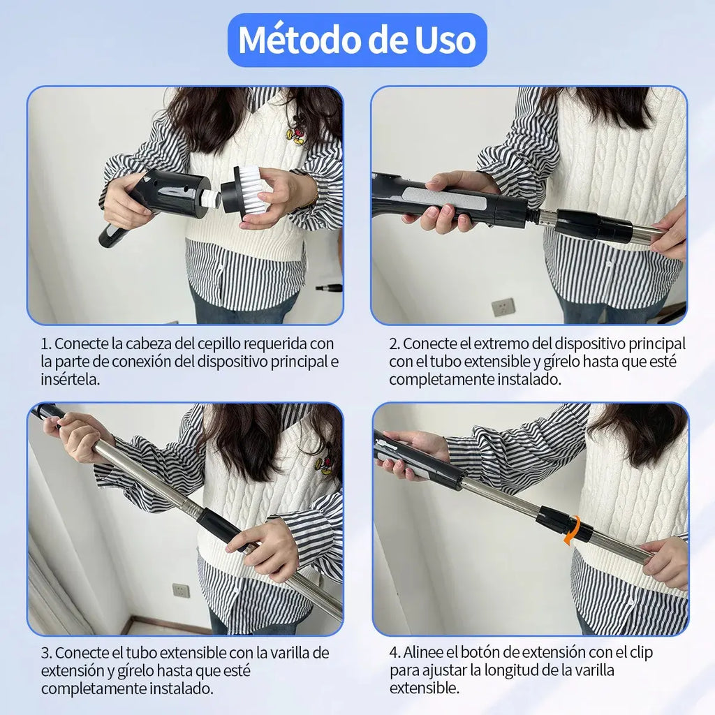 SpinClean Pro – Cepillo Eléctrico MultiSuperficie